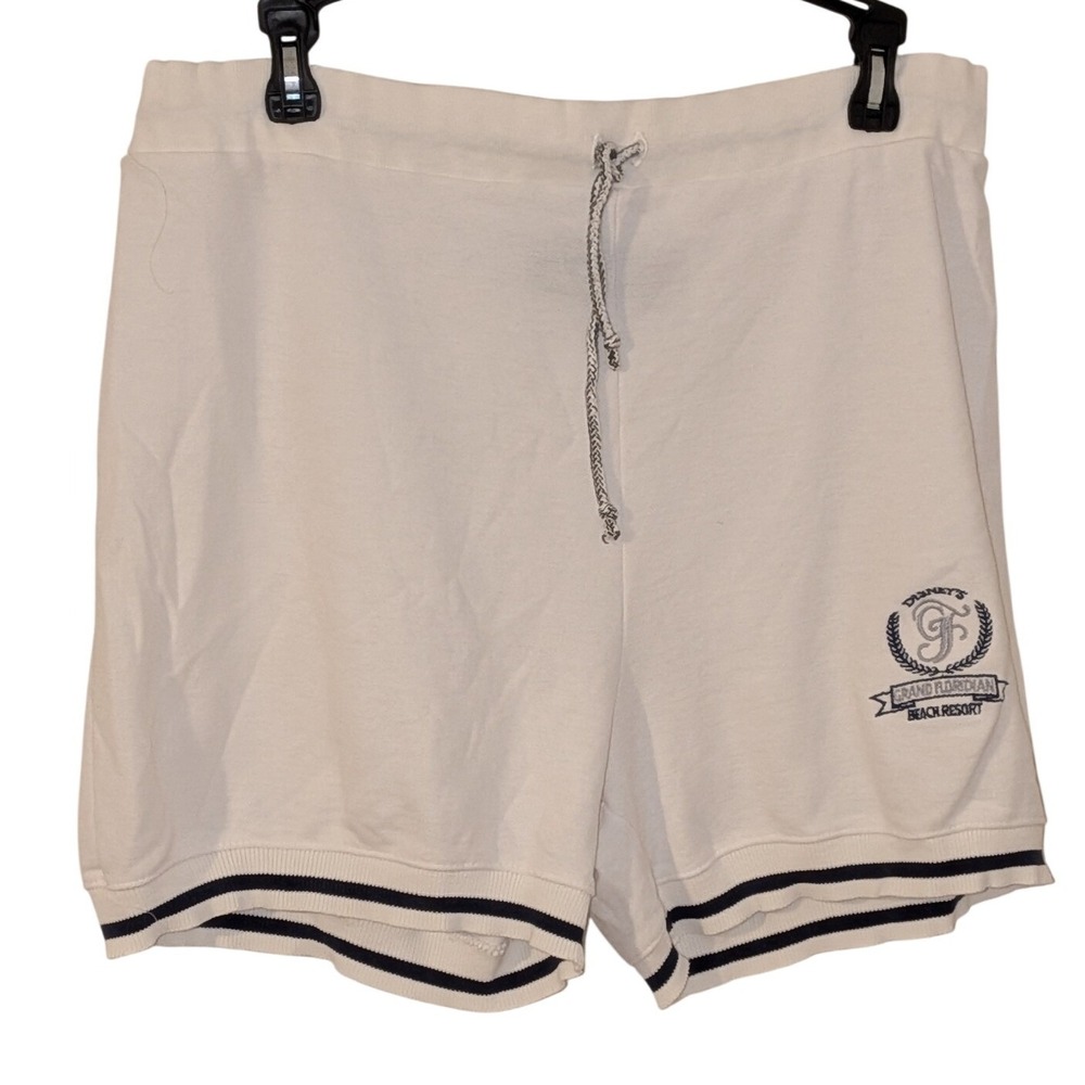 Vintage Disney Originals Grand Floridian Beach Resort Shorts White Navy XL USA